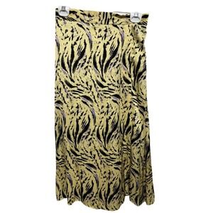 Esqualo Tiger Striped Water Color Y2K Style Slip Skirt Midi Length Size 6
